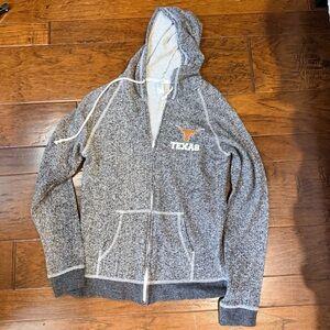 Texas Gray Zip-Up Hoodie